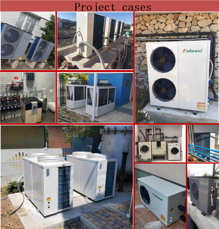 Folansi heat pump ,fan coil ,water tank Projects in all around the world